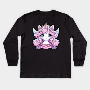 Unicorn S02 D27 Kids Long Sleeve T-Shirt